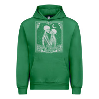 Emerald The Lovers Tarot Card Skeleton Valentines Halloween Occult Urban Hoodie - longCreatives