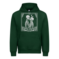 Forest Green The Lovers Tarot Card Skeleton Valentines Halloween Occult Urban Hoodie - longCreatives