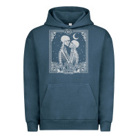 The Lovers Tarot Card Skeleton Valentines Halloween Occult Urban Hoodie | Teevron