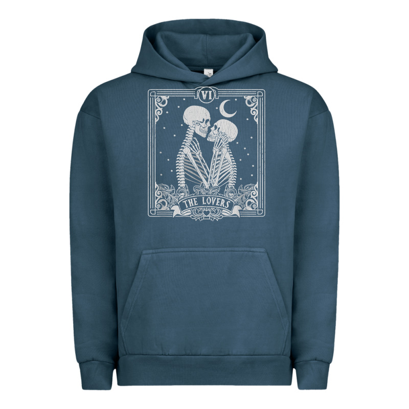 The Lovers Tarot Card Skeleton Valentines Halloween Occult Urban Hoodie by longCreatives | Teevron