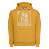 Pigment Peanut Butter The Lovers Tarot Card Skeleton Valentines Halloween Occult Urban Hoodie - longCreatives