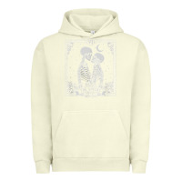 Pigment Pistachio The Lovers Tarot Card Skeleton Valentines Halloween Occult Urban Hoodie - longCreatives