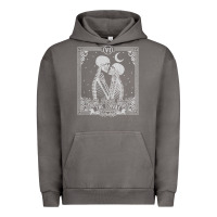 Pigment Tornado The Lovers Tarot Card Skeleton Valentines Halloween Occult Urban Hoodie - longCreatives