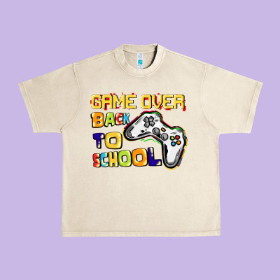 Game Over Back To School Urban Heavy Tee Designed By Cowgirlartshop