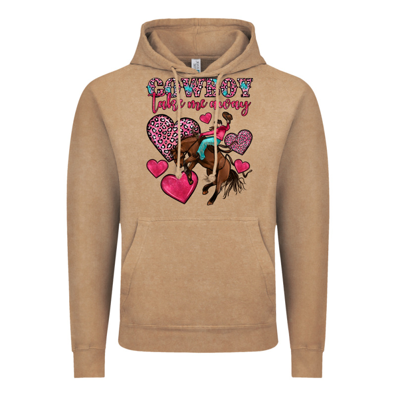 Cowboy Take Me Away Vintage Hoodie by OliviaCreatesArt | Teevron