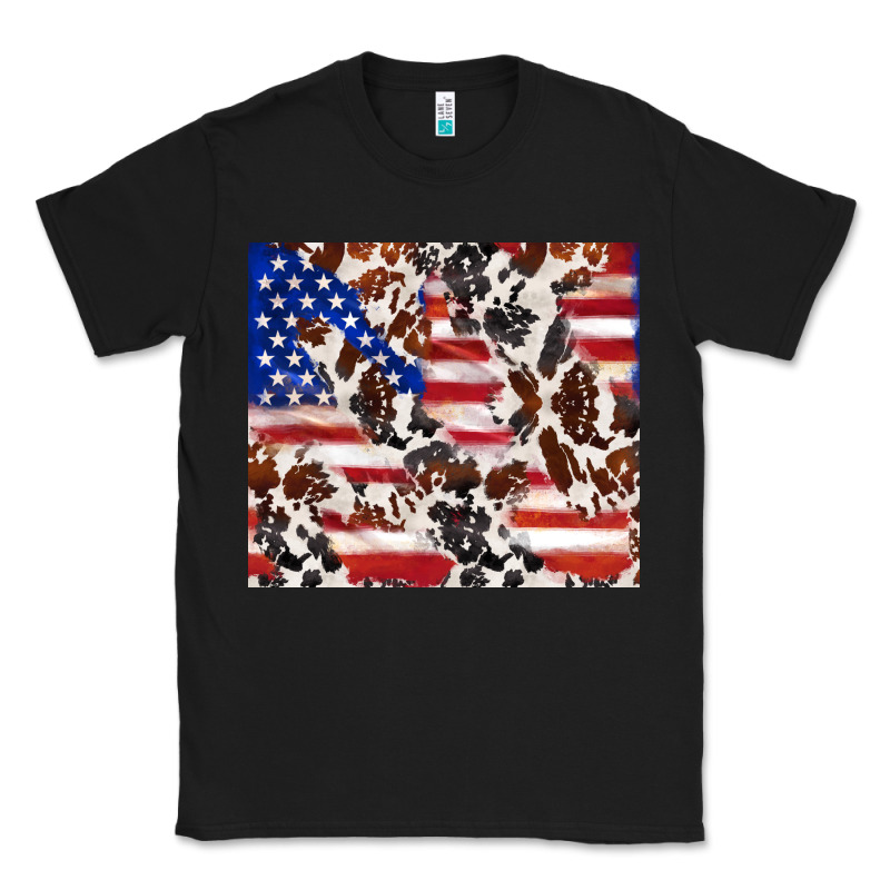 Cowhide Amerikan Flag Classic Tee by TumblerDesignByShophia | Teevron