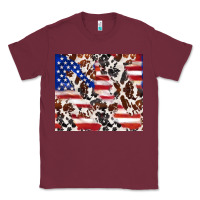 Burgundy cowhide amerikan flag Classic Tee - TumblerDesignByShophia