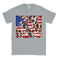 Heather Grey cowhide amerikan flag Classic Tee - TumblerDesignByShophia