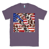 Lavender cowhide amerikan flag Classic Tee - TumblerDesignByShophia