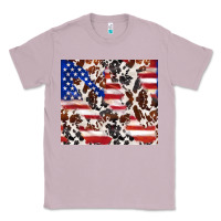 Lilac cowhide amerikan flag Classic Tee - TumblerDesignByShophia