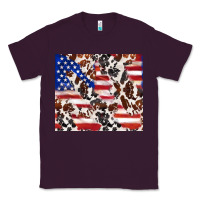 Plum cowhide amerikan flag Classic Tee - TumblerDesignByShophia