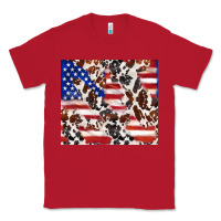 Red cowhide amerikan flag Classic Tee - TumblerDesignByShophia