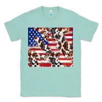 Seafoam cowhide amerikan flag Classic Tee - TumblerDesignByShophia