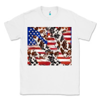White cowhide amerikan flag Classic Tee - TumblerDesignByShophia