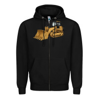Black bulldozer Zipper Hoodie - Artiststas