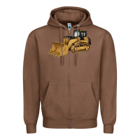 Chestnut bulldozer Zipper Hoodie - Artiststas