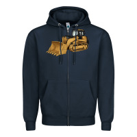 Navy bulldozer Zipper Hoodie - Artiststas