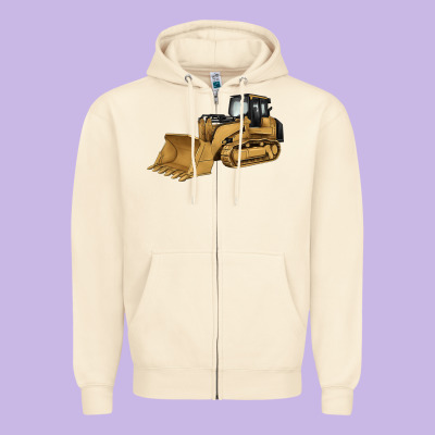 Bulldozer Zipper Hoodie Designed By Artiststas