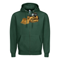 Sports Green bulldozer Zipper Hoodie - Artiststas