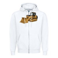 White bulldozer Zipper Hoodie - Artiststas