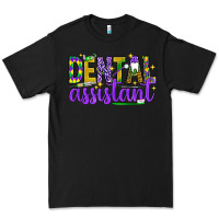 Black Mardi Gras Dental Assistant Premium Tee - NancyCooperArtShop