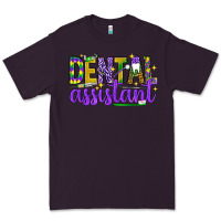 Plum Mardi Gras Dental Assistant Premium Tee - NancyCooperArtShop