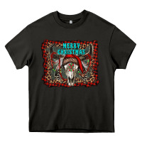 Asphalt merry christmas bull skull Heavy Core Tee - RanaPortraitStore