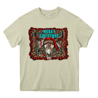 Mossy merry christmas bull skull Heavy Core Tee - RanaPortraitStore