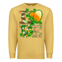 Antique Gold st.patricks nurse love heart stethoscope Premium Sweatshirt - BarkalooDesign