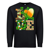 Black st.patricks nurse love heart stethoscope Premium Sweatshirt - BarkalooDesign