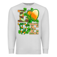 Dove Grey st.patricks nurse love heart stethoscope Premium Sweatshirt - BarkalooDesign