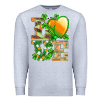 Heather Grey st.patricks nurse love heart stethoscope Premium Sweatshirt - BarkalooDesign