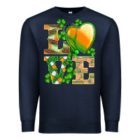 Navy st.patricks nurse love heart stethoscope Premium Sweatshirt - BarkalooDesign