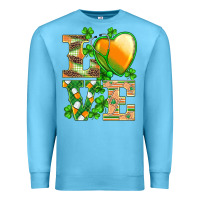 Ocean Blue st.patricks nurse love heart stethoscope Premium Sweatshirt - BarkalooDesign