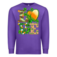 Purple st.patricks nurse love heart stethoscope Premium Sweatshirt - BarkalooDesign