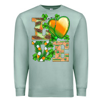 Seafoam st.patricks nurse love heart stethoscope Premium Sweatshirt - BarkalooDesign