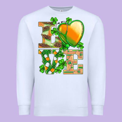 St.patricks Nurse Love Heart Stethoscope Premium Sweatshirt Designed By Barkaloodesign