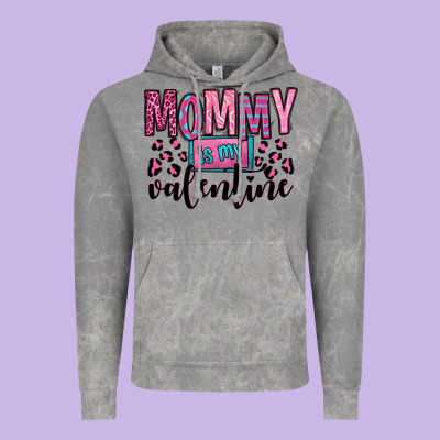 Mommy Is My Valentine Vintage Hoodie Designed By Oliviacreatesart