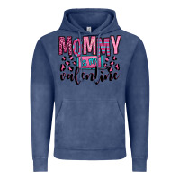 Vintage Denim mommy is my valentine Vintage Hoodie - OliviaCreatesArt