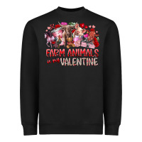 Black farm animals is my valentine Heavyweight Sweatshirt - RacoonDesign
