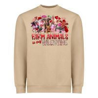 Mushroom farm animals is my valentine Heavyweight Sweatshirt - RacoonDesign