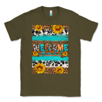 Army Green Welcome fall Classic Tee - Artiststas
