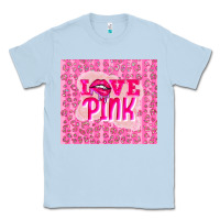 Dusty Blue love pink Classic Tee - TumblerDesignByShophia