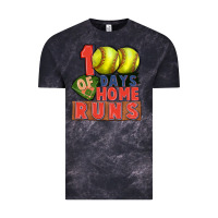 Cloud Black 100 days of home runs softball Vintage Tee - CowGirlArtShop