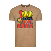 Vintage Coffee 100 days of home runs softball Vintage Tee - CowGirlArtShop
