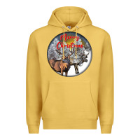 Antique Gold mule buck deer christmas Premium Hoodie - LillyAllenDesigns