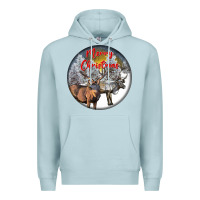 Blue Mist mule buck deer christmas Premium Hoodie - LillyAllenDesigns