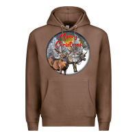 Chestnut mule buck deer christmas Premium Hoodie - LillyAllenDesigns