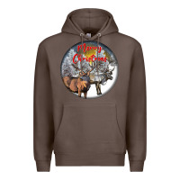 Coffee mule buck deer christmas Premium Hoodie - LillyAllenDesigns