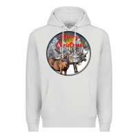 Dove Grey mule buck deer christmas Premium Hoodie - LillyAllenDesigns